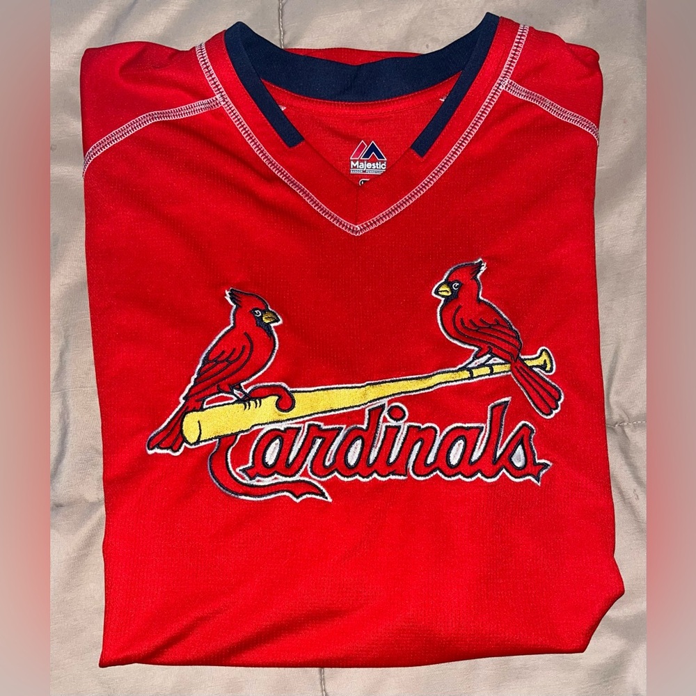 St. Louis Cardinals Baseball Warmup Jersey Short Sleeve MLB Practice Shirt